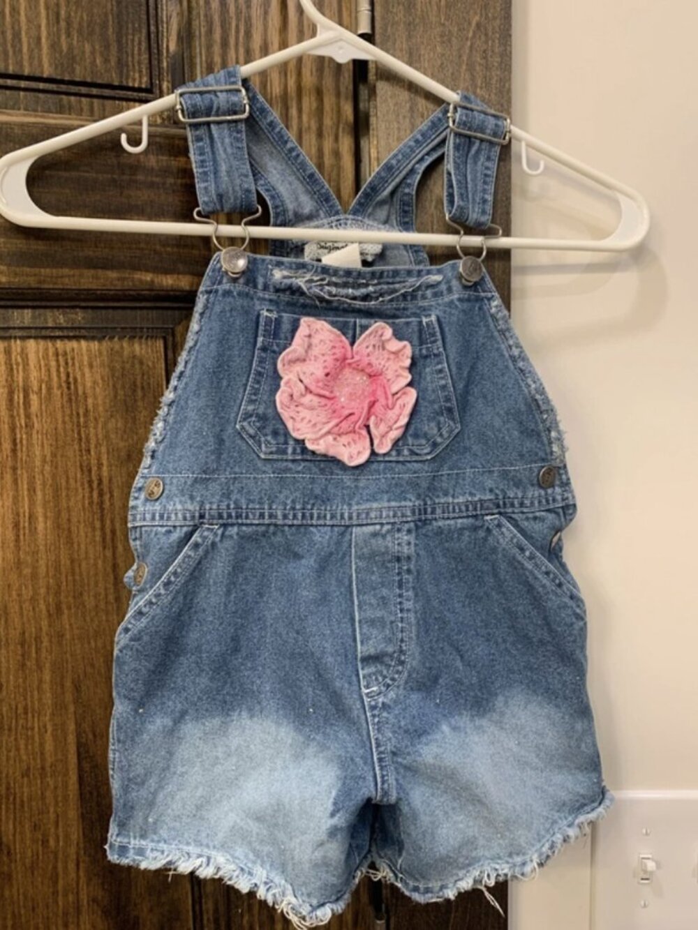 3T girls Jean short overalls